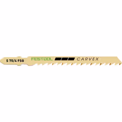 Festool 204316, Jigsaw blade, Chipboard, Plywood, Wood, High carbon steel (HCS), Yellow, 3 cm, 7.5 cm