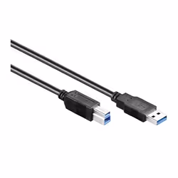 Alcasa 2710-S05, 5 m, USB A, USB B, USB 3.2 Gen 1 (3.1 Gen 1), Male/Male, Black