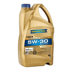 Ravenol HDX 5W-30 4l Engine oil 1111125-004-01-999 TOYOTA: Yaris III Hatchback, Yaris II Hatchback, Auris Hatchback, VAUXHALL: ZAFIRA Mk3, Astra Mk7