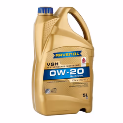 Engine oil; RAVENOL; VSH; 0W-20 5 HC synth. oil (hydro-cracked); for AUDI, VOLKSWAGEN, TOYOTA, MAZDA, SKODA