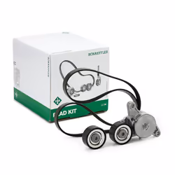 V-ribbed belt set; INA; Check alternator freewheel clutch & replace if necessary; for MINI; 11287823374, 11287823380, 1128851 ...