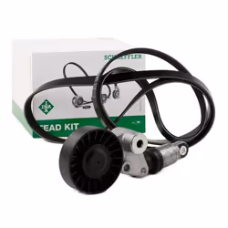 V-ribbed belt set; INA; Check alternator freewheel clutch & replace if necessary; for OPEL, VAUXHALL, SAAB; 09180809, 1340530 ...