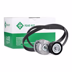 V-ribbed belt set; INA; Check alternator freewheel clutch & replace if necessary; for FORD; 1682006, 1683646, 1683960, 176808 ...