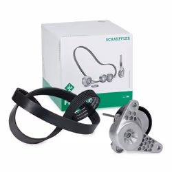 V-ribbed belt set; INA; Check alternator freewheel clutch & replace if necessary; for AUDI, VOLKSWAGEN, SKODA, VW, SEAT; 04L2 ...