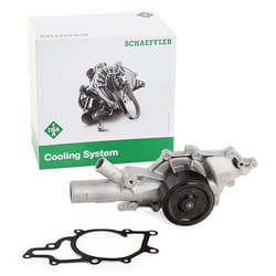 INA 538 0213 10 Water pump with gasket/seal Mechanical for V-ribbed belt use MERCEDES-BENZ: C-Class Saloon, E-Class Saloon, C-Class T-modell