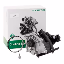 Water pump; INA; with belt pulley with gasket/seal with thermal management module with housing for timing belt drive; for AUD ...