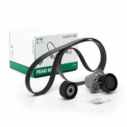 V-ribbed belt set; INA; Check alternator freewheel clutch & replace if necessary; for RENAULT, NISSAN, VAUXHALL, MERCEDES-BEN ...