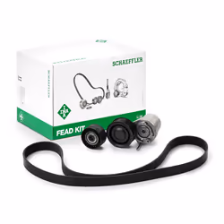 V-ribbed belt set; INA; Check alternator freewheel clutch & replace if necessary; for SMART, RENAULT, NISSAN; 117201947R, 117 ...
