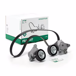 V-ribbed belt set; INA; Check alternator freewheel clutch & replace if necessary; for CITROËN, PEUGEOT, DS; 1611277480, 16114 ...