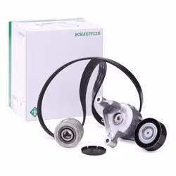 V-ribbed belt set; INA; with freewheel belt pulley; for VOLKSWAGEN, SKODA, AUDI, SEAT, VW; 021903119G, 022903119A, 022903119C ...