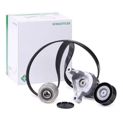 INA 529 0468 20 V-ribbed belt set with freewheel belt pulley VOLKSWAGEN: Golf 5, Touran I, Caddy 3, SKODA: Octavia II Hatchback, Octavia 2 Combi