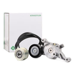 INA 529 0469 20 V-ribbed belt set with freewheel belt pulley VOLKSWAGEN: Golf 5, Touran I, Caddy 3, SKODA: Octavia II Hatchback, Octavia 2 Combi