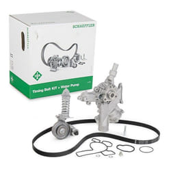 INA 529 0297 30 Water Pump + V-Ribbed Belt Kit Check alternator freewheel clutch & replace if necessary VAUXHALL: Corsa Mk2
