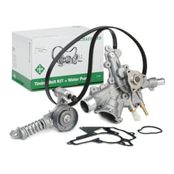 INA 529 0297 31 Water Pump + V-Ribbed Belt Kit Check alternator freewheel clutch & replace if necessary VAUXHALL: Corsa Mk2