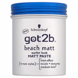 Got2B Beach Matte Paste Styling Paste for Matte Surfer Looks Hair Wax for Men for Staining Texturing or Taming without Glui ...