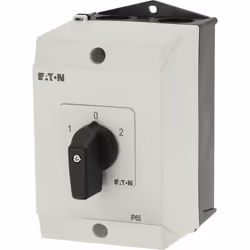 Eaton T3-3-8401/I2, Toggle switch, 3P, Black, White, IP65, 100 mm, 135 mm