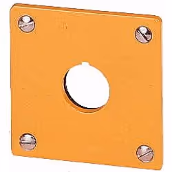 Eaton M22-EY1, Mounting plate, Yellow, Aluminium, IP65, 72 mm, 72 mm