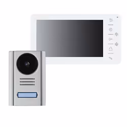 Indexa VT38, 17.8 cm (7"), TFT, 16:9, Silver, White, IP44, ABS, Plastic