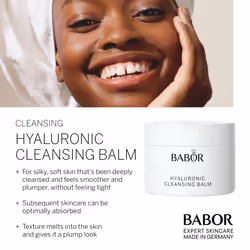 BABOR Hyaluronic Cleansing Balm to Oil for Demanding Skin  Gentle Cleansing for Face Infused with Hyaluronic Acid to Hydrate Skin  150 ml