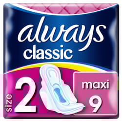 Always Classic Maxi Wings - 9 Pads