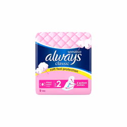 Classic Maxi Sensitive Soft Touch Sanitary Pads Pack of 9
