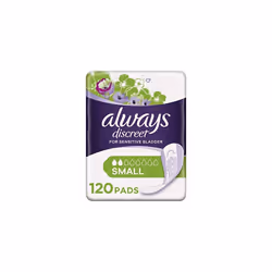 Always Discreet Incontinence Pads for Women, Small, 120 Moderate Absorbency Pads