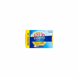 Compak Pearl Regular Insertion Sleeve Tampons, Blue, 24 Count