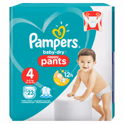 Pampers 81666622, Boy/Girl, Pant diaper, 9 kg, 15 kg, Multicolour, 12 h
