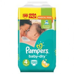 Pampers 4015400833871 disposable diaper Boy/Girl 4 120 pc(s)