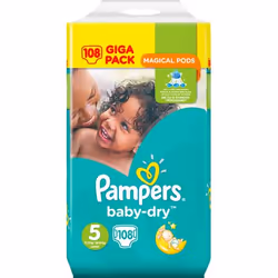 Pampers 4015400834410, Boy/Girl, 11 kg, 25 kg, Green, Velcro, 12 h
