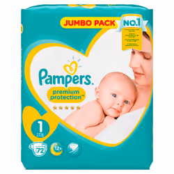 Pampers 81665621, Boy/Girl, Tape diaper, 2 kg, 5 kg, Multicolour, Velcro