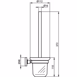 IOM Wall Mounted Glass Toilet Brush Holder, A9119AA