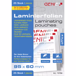 Genie 10784, Transparent, Glossy, 95 x 60mm, 60 mm, 95 mm, 5 mm