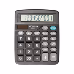 Genie 220 MD, Desktop, Basic, 10 digits, Display tilting, Battery/Solar, Black