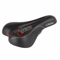 Velo Plush Gel D2, Bicycle saddle, Track, Unisex, Black, Red, Image, Aluminium