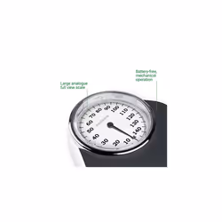 PSD mechanical bathroom scale up to 150 kg, analogue, retro scale in classic design and large scale in frustration-free packaging and reinforced glass - Additional view 4