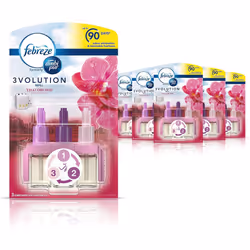 Febreze Ambi Pur 3Volution Air Freshener Plug-In Diffuser Refill, Odour Eliminator, Thai Orchid, 120 ml (20 x 6)