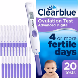 Clearblue Dual Hormone Indicator Digital Ovulation Test Stick, 20 Sticks