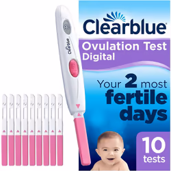10 x Clearblue Digital Ovulation LH Surge Fertility Test Kit Stick Pack Discreet