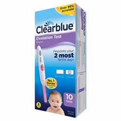 10 x Clearblue Digital Ovulation LH Surge Fertility Test Kit Stick Pack Discreet