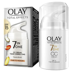 Olay Total Effects Colour Correction Cream Moisturiser SPF15 Fair To Medium 50ml