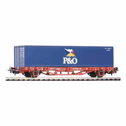 PIKO Flat Car w/Container P&O, Railroad freight car model, HO (1:87), Any gender, 14 yr(s), Blue, DC