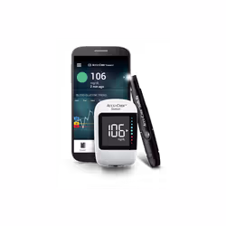 ROCHE  ACCU-CHEK INSTANT BLOOD GLUCOSE MONITOR,TEST STRIPS INCLUDED