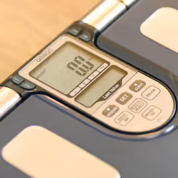 Omron BF511 Square Blue Electronic personal scale