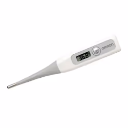 Omron MC-343F-E, Contact, Grey, White, Oral, Rectal, Underarm, Buttons, °C, °F, Body temperature