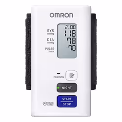 Omron NightView, Upper arm, Automatic, White, LCD, 13.5 - 21.5 cm, Buttons