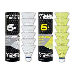 Talbot-Torro Tech 450 Premium Shuttlecocks - 6 Pack - Yellow