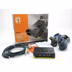 LevelOne 2-Port USB VGA KVM Switch, audio support - Additional view 4