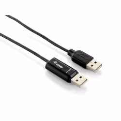 Equip USB 2.0 Dual PC Bridge Cable, 1.8 m, USB A, USB A, USB 2.0, Male/Male, Black
