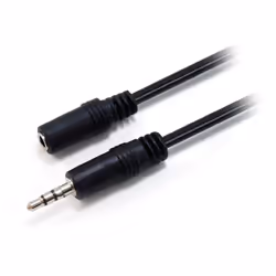 Equip 3.5mm Stereo Audio Extension Cable, 2.5m, 3.5mm, Male, 3.5mm, Female, 2 m, Black